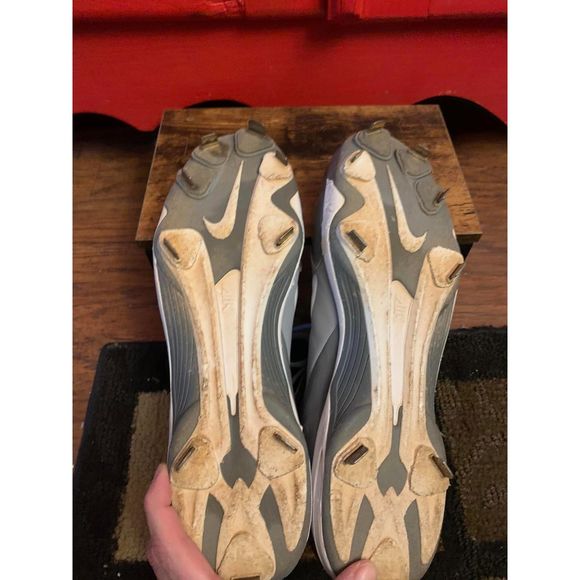 Nike Men's Size 14 467796-002 Air Huarache Grey & White Baseball Cleats EUC - Picture 5 of 8